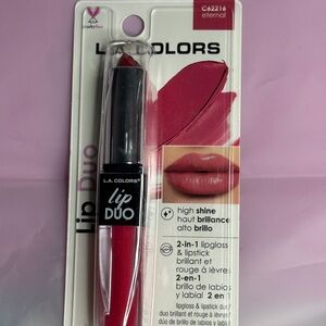 L.A. Colors Lip Duo in Bright Pink-Red